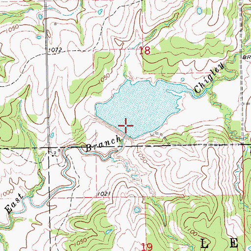 Topographic Map of Rock Creek Site 1 Dam, OK