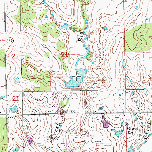 Topographic Map of Rock Creek Site 3 Dam, OK