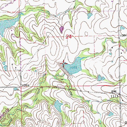 Topographic Map of Rock Creek Site 17 Reservoir, OK