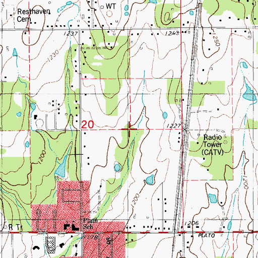 Topographic Map of Rock Creek Site 16 Dam, OK