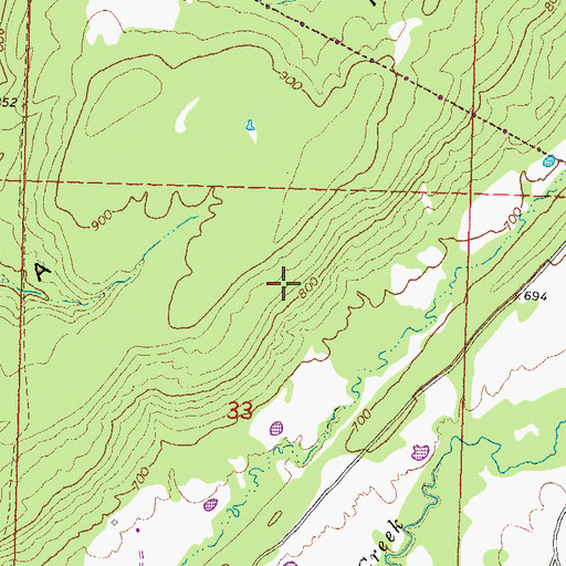 Topographic Map of Rock Creek Site 14 Dam, OK
