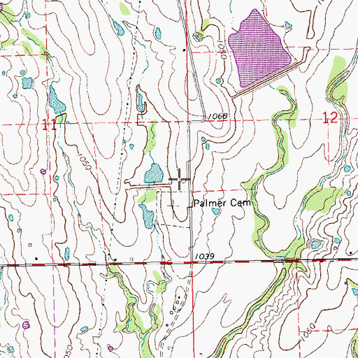 Topographic Map of Rock Creek Site 11 Dam, OK