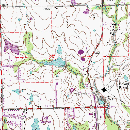 Topographic Map of Rock Creek Site 9 Dam, OK