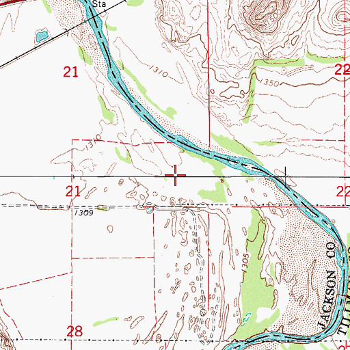 Topographic Map of Kickapoo Sandy Creek Site K6 Dam, OK