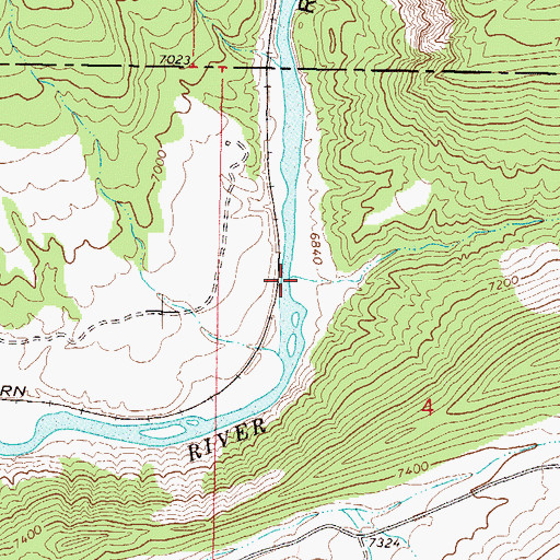 Topographic Map of Red Gorge, CO