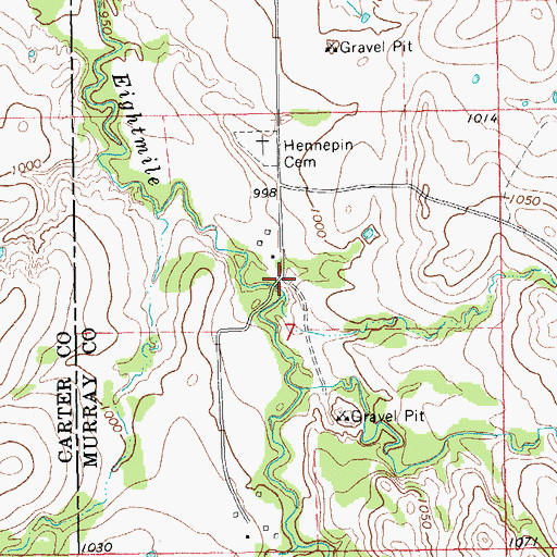 Topographic Map of Wildhorse Creek Site 79 Reservoir, OK