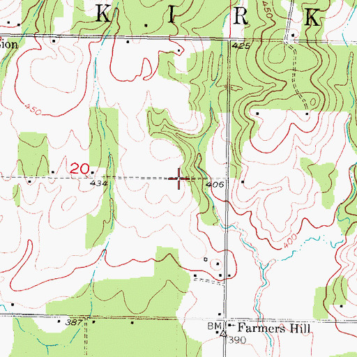 Topographic Map of Whitegrass-Waterhole Creeks Site 2 Reservoir, OK