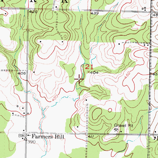 Topographic Map of Whitegrass-Waterhole Creeks Site 3 Reservoir, OK