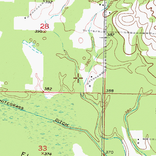 Topographic Map of Whitegrass Waterhole Creeks Site 4 Dam, OK