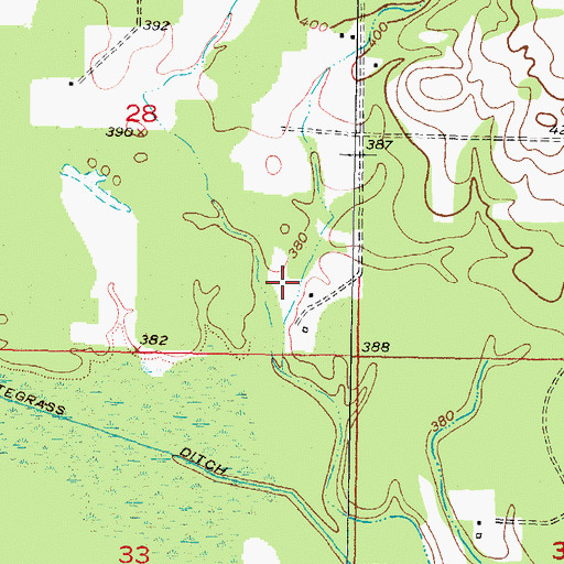 Topographic Map of Whitegrass-Waterhole Creeks Site 4 Reservoir, OK