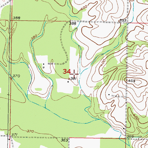 Topographic Map of Whitegrass-Waterhole Creeks Site 5 Reservoir, OK
