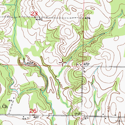 Topographic Map of Whitegrass-Waterhole Creeks Site 6 Dam, OK