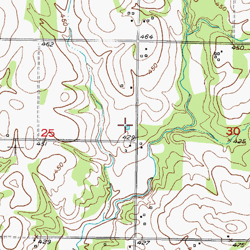 Topographic Map of Whitegrass-Waterhole Creeks Site 7 Reservoir, OK