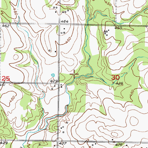 Topographic Map of Whitegrass-Waterhole Creeks Site 8 Reservoir, OK