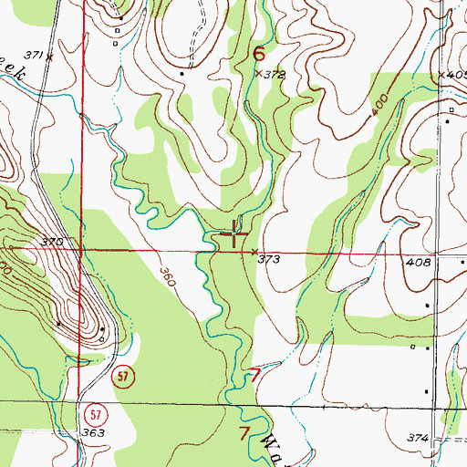 Topographic Map of Whitegrass-Waterhole Creeks Site 9 Reservoir, OK
