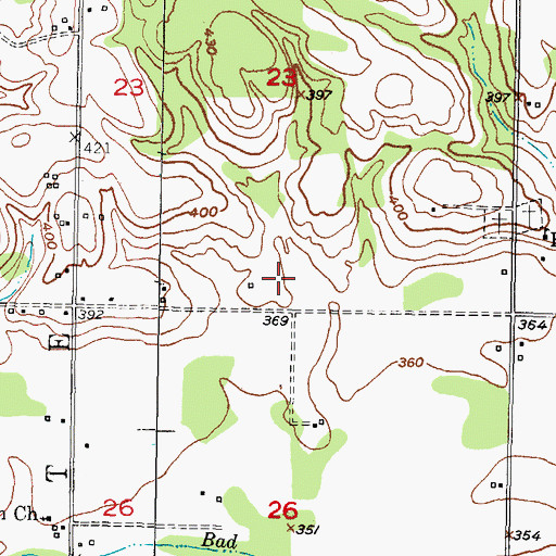 Topographic Map of Waterfall-Gilford Creeks Site 2 Reservoir, OK