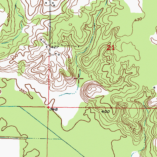 Topographic Map of Waterfall-Gilford Creeks Site 7 Reservoir, OK