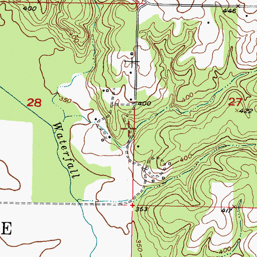 Topographic Map of Waterfall-Gilford Creeks Site 8 Dam, OK