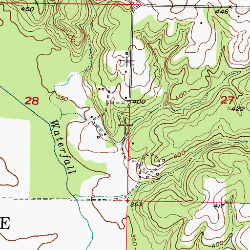 Topographic Map of Waterfall-Gilford Creeks Site 8 Reservoir, OK