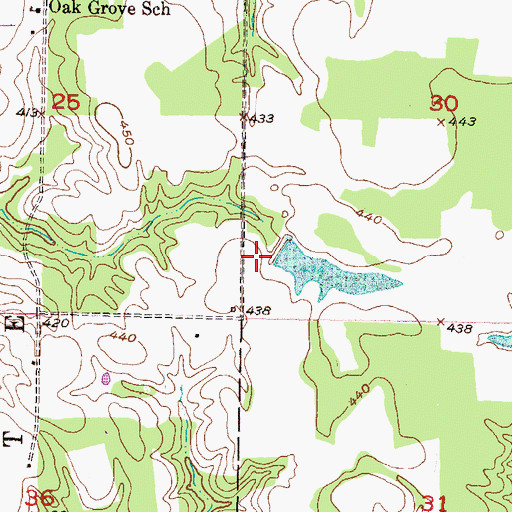 Topographic Map of Oknoname 089017 Dam, OK
