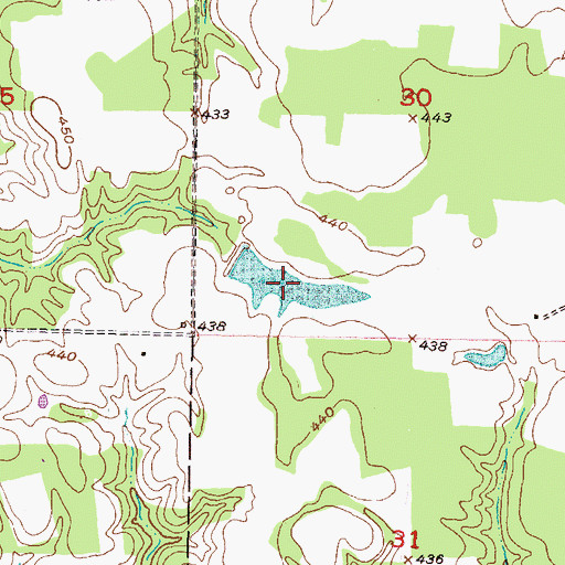 Topographic Map of Oknoname 089017 Reservoir, OK
