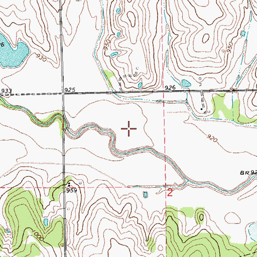 Topographic Map of Bear Fall Coon Creek Site 6 Dam, OK
