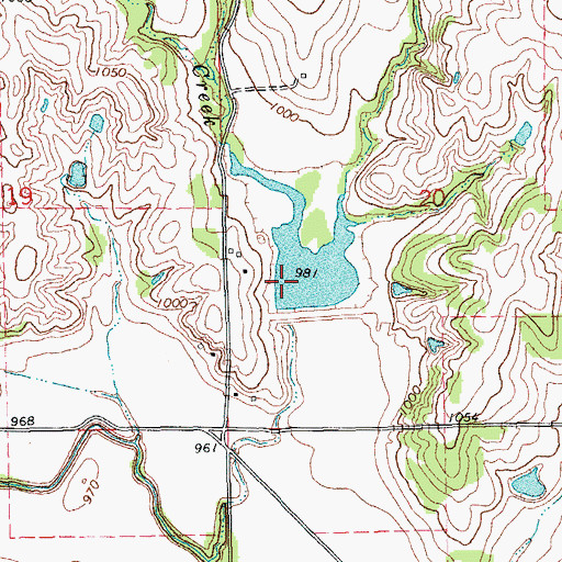 Topographic Map of Bear Fall Coon Creek Site 8 Dam, OK