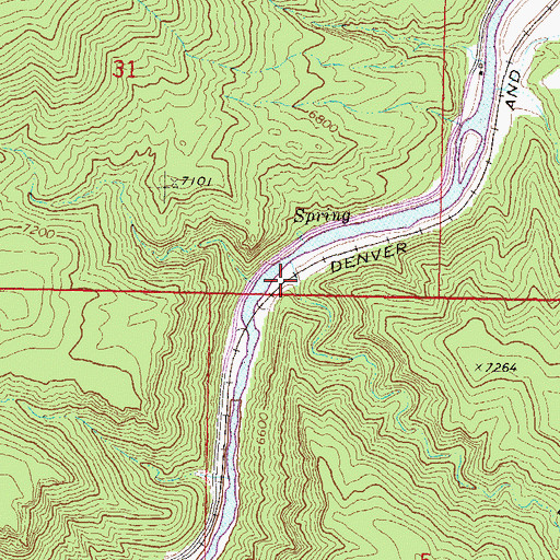 Topographic Map of Bull Gulch, CO