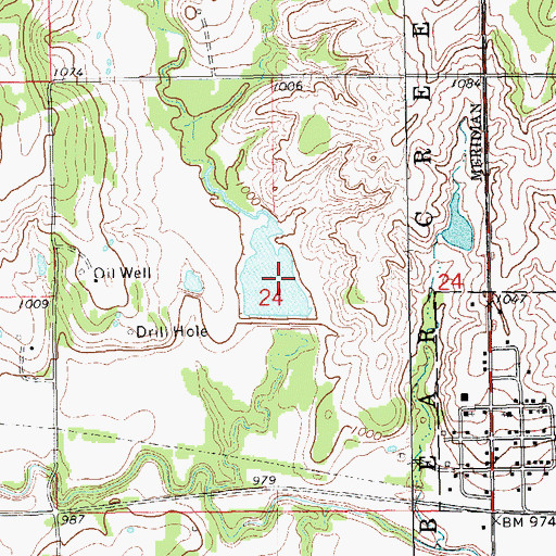 Topographic Map of Bear Fall Coon Creek Site 9 Dam, OK