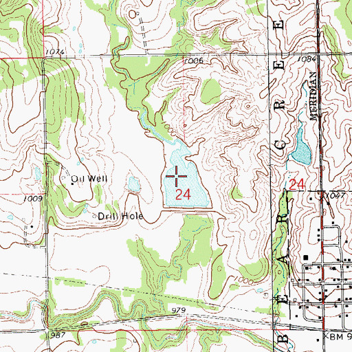 Topographic Map of Bear Fall Coon Creek Site 9 Reservoir, OK