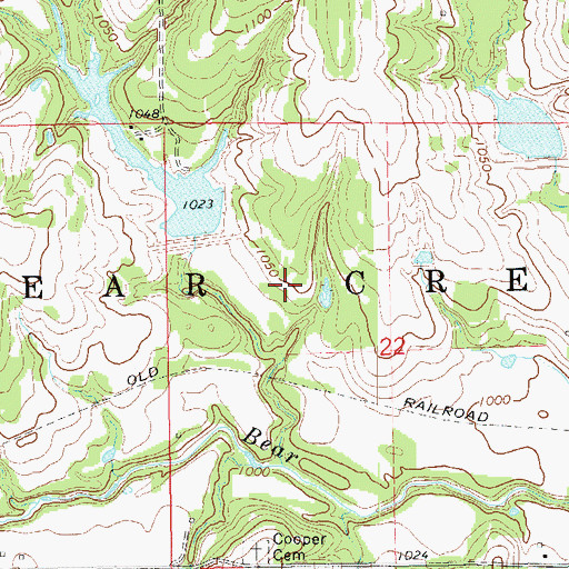 Topographic Map of Bear Fall Coon Creek Site 11 Dam, OK