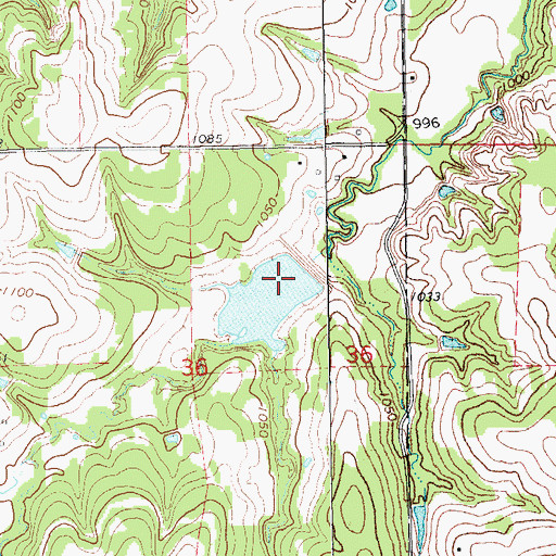 Topographic Map of Bear Fall Coon Creek Site 16 Dam, OK