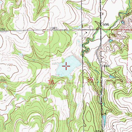 Topographic Map of Bear Fall Coon Creek Site 16 Reservoir, OK