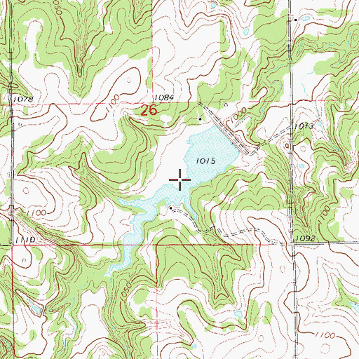 Topographic Map of Bear Fall Coon Creek Site 15r Reservoir, OK