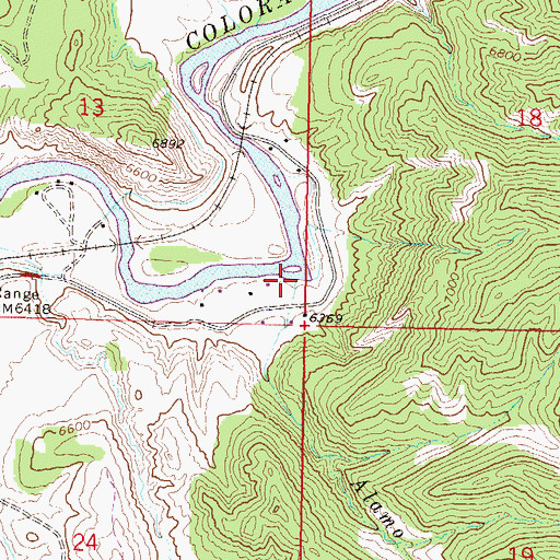 Topographic Map of Alamo Creek, CO