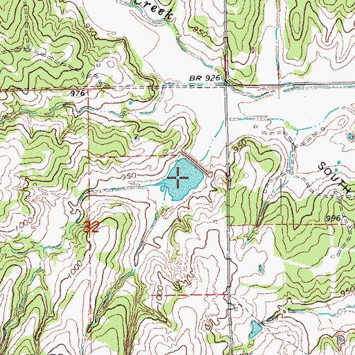 Topographic Map of Bear Fall Coon Creek Site 27 Reservoir, OK