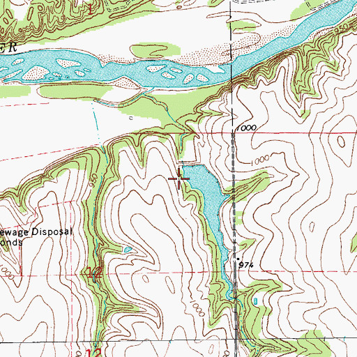 Topographic Map of Oknoname 083048 Dam, OK