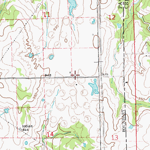 Topographic Map of Little Deep Fork Creek Site 2 Dam, OK
