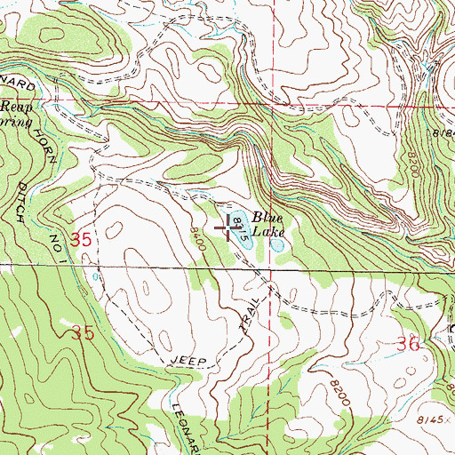 Topographic Map of Blue Lake, CO