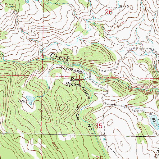Topographic Map of Reap Spring, CO