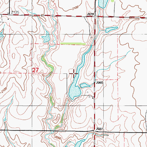 Topographic Map of Allison Dam, OK