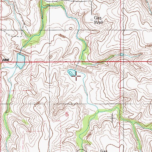 Topographic Map of Sandstone Creek Site 10 Reservoir, OK