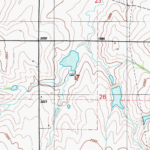 Topographic Map of Whiteshield Creek Site 10 Dam, OK