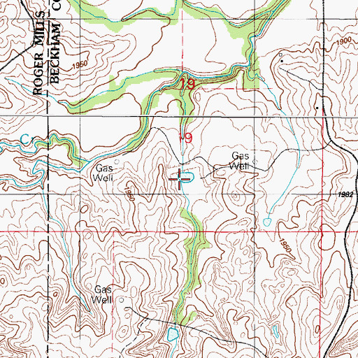 Topographic Map of Sandstone Creek Site 11 Reservoir, OK
