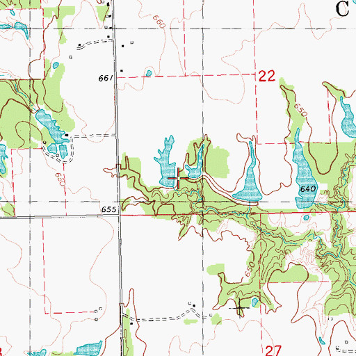 Topographic Map of Mccarley Lake Dam, OK