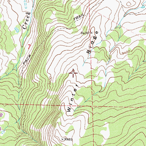 Topographic Map of Winter Ridge, CO