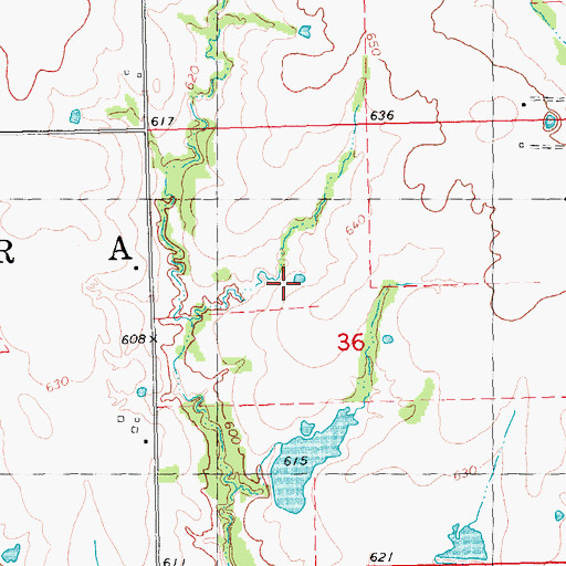 Topographic Map of Roberts Lake Number 1 Dam, OK