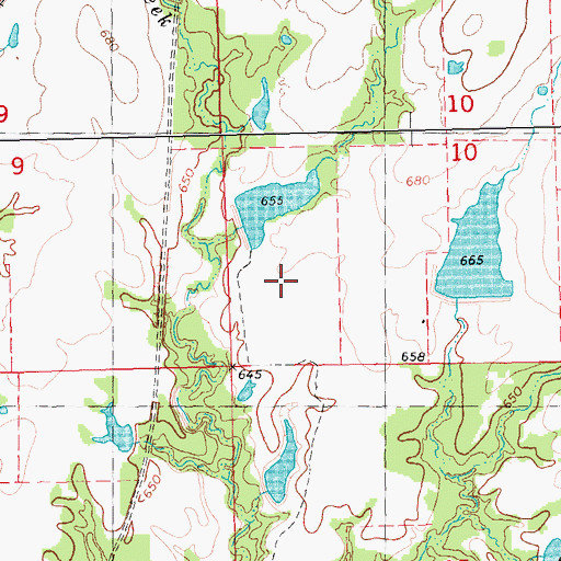 Topographic Map of Ham Lake Dam, OK