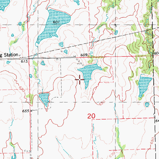 Topographic Map of Farrell Lake Dam, OK
