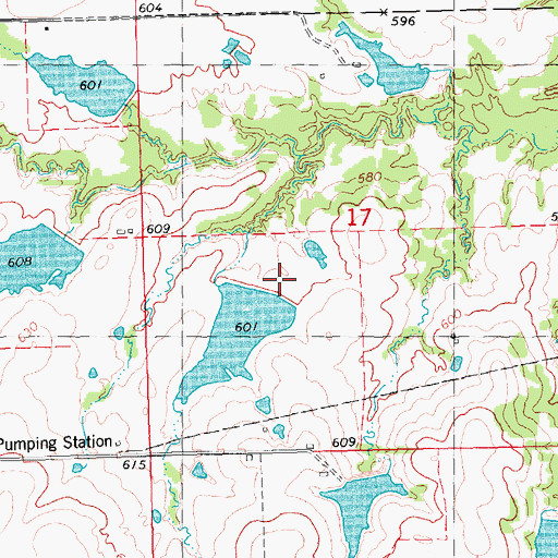 Topographic Map of Isom 3 Lake Dam, OK